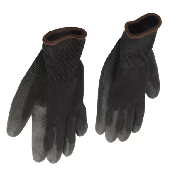 Black PU Coated Safety Gloves-366