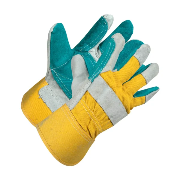 Split Leather Double Patch Palm Gloves-454